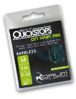 4" KORUM HAIR RIGS WITH QUICKSTOPS SIZE 12 (10)