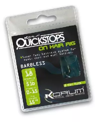 4" KORUM HAIR RIGS WITH QUICKSTOPS SIZE 14 (10) 3 4" KORUM HAIR RIGS WITH QUICKSTOPS SIZE 14 (10)