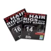 Preston BARBLESS 4" HAIR RIGS WITH BAIT BANDS SIZE 10 (10) -Hengels Winkel barbless 4 hair rigs with bait bands size 10 10
