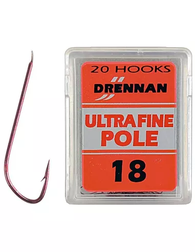 Drennan Ultra Fine Pole Red Hooks 3 Drennan Ultra Fine Pole Red Hooks