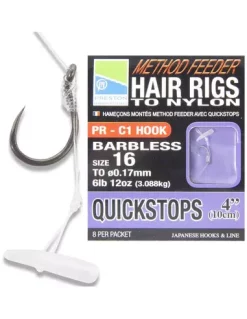 PRESTON METHOD FEEDER HAIR RIGS WITH QUICKSTOPS 4 Inch /10cm
