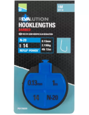 Preston Revalution Hooklengths N20 Size16 3 Preston Revalution Hooklengths N20 Size16